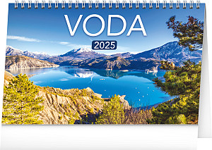 NOTIQUE Stolní kalendář Voda CZ/SK 2025, 23,1 x 14,5 cm