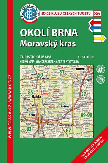KČT 86 Okolí Brna-Moravský kras 1:50 000