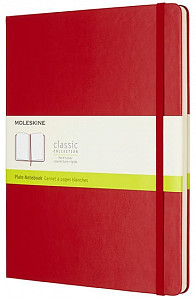 Moleskine Zápisník červený XL, čistý, tvrdý