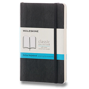 Moleskine Zápisník černý S, tečkovaný, měkký