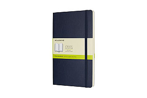 Moleskine Zápisník modrý L, čistý, měkký