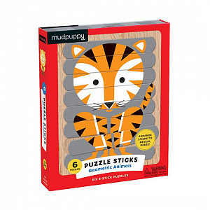Puzzle Sticks: Geometric Animals/Skládačka: Zvířata (24 dílků)