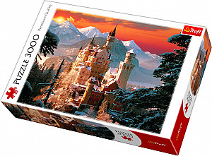 Neuschwanstein v zimě: Puzzle 3000 dílků