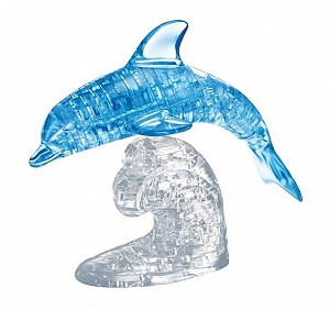 Skákající delfín: 3D Crystal puzzle 95 dílků