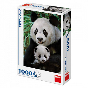 Pandí rodina: puzzle 1000 dílků