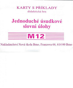 Sada kartiček M12 - jednoduché úsudkové slovní úlohy