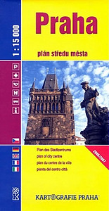Praha: plán středu města 1:15 000