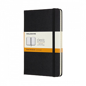 Moleskine Zápisník černý M, linkovaný, tvrdý