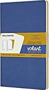 Moleskine Volant zápisník modrý/žlutý L, čistý (2ks)