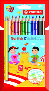 Pastelky STABILO Trio thick sada 12 ks