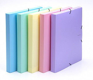 Krabice PP s gumou A4 PASTELINI růžová