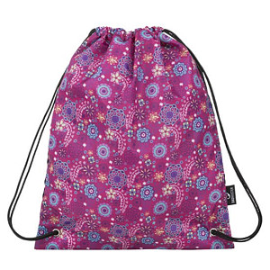 Bagmaster Dívčí školní sáček na přezůvky/sport SHOES ALFA 9 A PINK/VIOLET