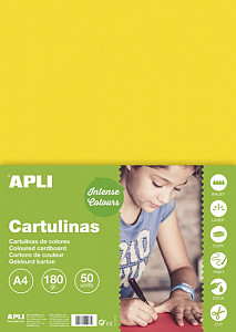 Barevný papír A4 170 g - žlutý 50 ks