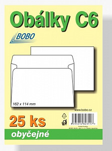 Obálky C6 obyčejné (bal.25ks)