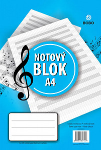 Notový blok A4, 25 listů