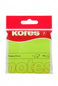 Kores Samolepicí bločky 75x75 - zelené