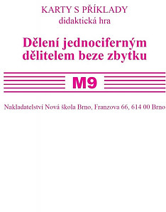 Sada kartiček M9 - dělení jednociferným dělitelem beze zbytku