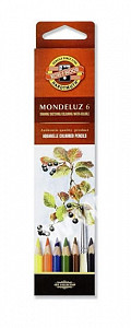 Koh-i-noor pastelky MONDELUZ akvarelové souprava 6 ks v papírové krabičce