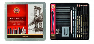 Koh-i-noor kreslířská umělecká souprava GIOCONDA 23 ks v plechové krabičce