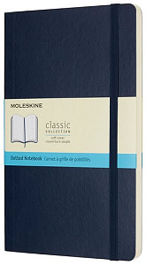 Moleskine: Zápisník měkký tečkovaný modrý L