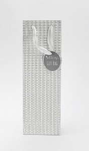 Taška lahev Glitter stříbrná - Dárkové tašky