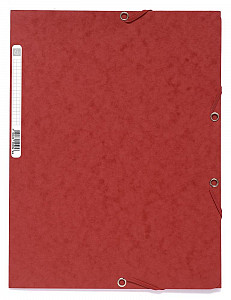Spisové desky s gumičkou A4 prešpán 400 g/m2 - červené