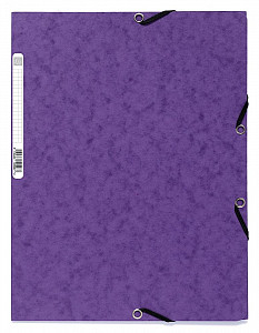 Spisové desky s gumičkou A4 prešpán 400 g/m2 - tmavě fialové