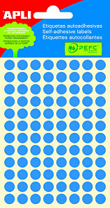 Samolepicí etikety O 8 mm - modré