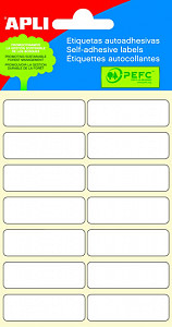 Samolepicí etikety 13 x 40 mm - bílé 84 ks