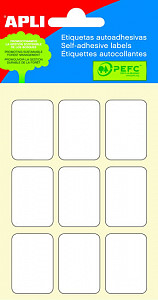 Samolepicí etikety 22 x 32 mm - bílé 54 ks