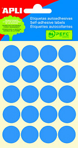 Samolepicí etikety O 19 mm - modré