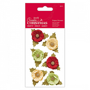 DOCRAFTS papírové květy - Agnek 6 ks