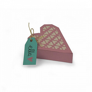 SIZZIX Thinlits vyřezávací kovové šablony - krabička srdce 4 ks