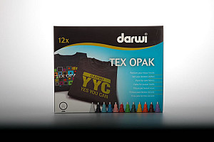 DARWI TEX OPAK fixy na textil sada 12 x 6 ml