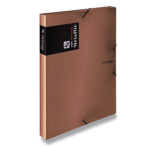 Krabice PP s gumou A4 Metallic měděná