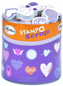 Razítka StampoScrap - srdíčka 35 ks