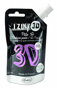 Reliéfní pasta 3D IZINK - amethyst, perleťová fialová, 80 ml