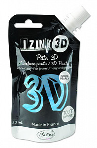 IZINK 3D reliéfní pasta 80 ml/volubis, perleťová modrá