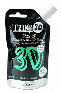 IZINK 3D reliéfní pasta 80 ml/ topaz, perleťová tyrkysová