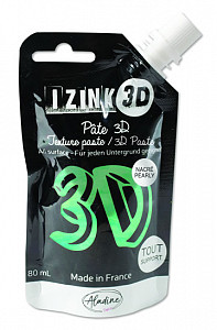 IZINK 3D reliéfní pasta 80 ml/agave, perleťová modrozelená