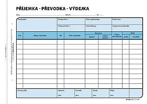 Příjemka-převodka-výdejka, A5, 100 listů