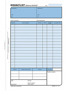 Dodací list, A5, 100 listů