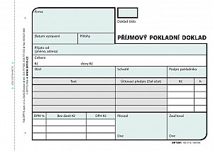 Příjmový doklad, A6, 2 × 50 listů, NCR