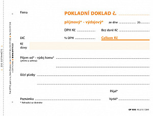 Univerzální pokladní doklad, A6, 100 listů, NCR
