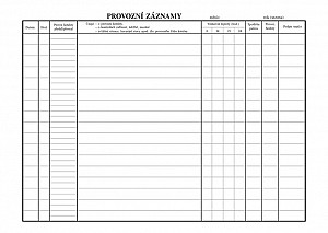 Provozní deník plynové kotelny, A4, 28 listů