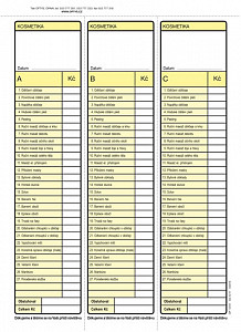 Kosmetický blok, karbon, A5, 100 listů