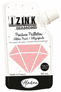 IZINK diamantová barva 80 ml - pudrová růžová