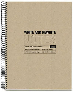 MIQUELRIUS poznámkový blok JUST BLACK A4, 120 listů, recykl linka natural