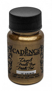 Metalická akrylová barva Cadence Dora Metalic - brozová / 50 ml