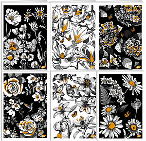 Školní sešit Květiny A4 mix motivů